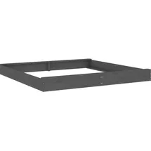 vidaXL Sandkasten mit Sitzen Grau Quadratisch Massivholz