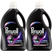 Perwoll Black Gel 2 x 52 WL (104WL) Colorwaschmittel (Vorrats-Set, [2-St. Flüssigwaschmittel mit Dreifach-Renew-Technologie - für dunkle Wäsche)