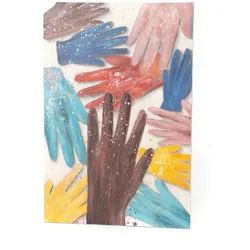 Leinwand Hände farbig 60x90 cm - Mehrfarbig Rechteck Amadeus 60x2.7 cm