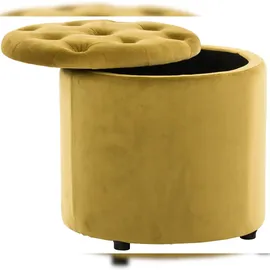 CLP Sitzhocker Pantin Samt gelb