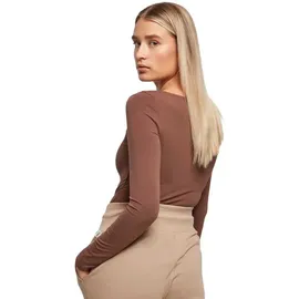 URBAN CLASSICS Organic Langarm-body Bark 4XL