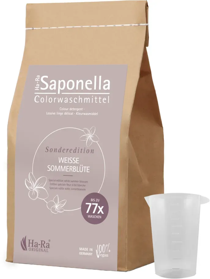 Ha-Ra Colorwaschmittel - Weisse Sommerblüte + Dosierbecher