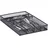Relaxdays Besteckkasten groß Metallgeflecht 5,1 x 28,6 x 40,6 cm schwarz