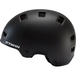 Fahrradhelm Bowl 500 Kinder schwarz rauchschwarz XS