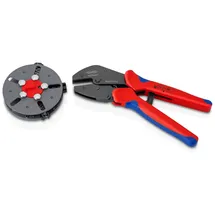 Knipex Knipex, MultiCrimp Crimpzange mit Wechselmagazin mit Mehrkomponenten-hüllen brüniert 250 mm