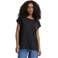 URBAN CLASSICS Ladies Extended Shoulder Tee T Shirt, Schwarz,