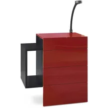 Vladon Nachttisch, Bordeaux, Holzwerkstoff, 60x63x36 cm, Schlafzimmer, Nachttische