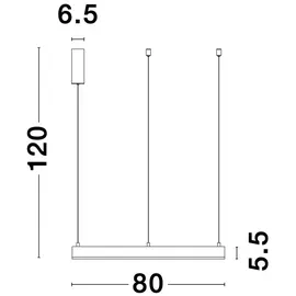 Nova Luce Motif 1-flg. Ø 80 cm rund weiß