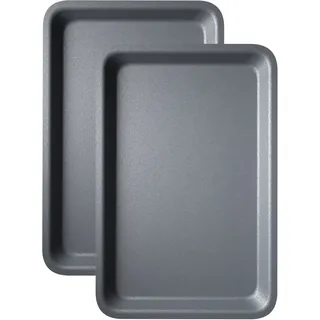 Sparsames 2er-Pack tiefes Ofenblech-Set, 31 cm, antihaftbeschichtete Bräter für Öfen, Backblech für Backofen, antihaftbeschichtet, spülmaschinenfeste Kochbleche und Backformen KITCHENEUR®