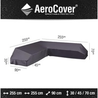 AeroCover Plattform L-Form Gartenset 255x255x90x70cm