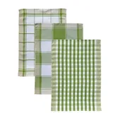 Dyckhoff Geschirrtücher 'Karo' Olive/3st