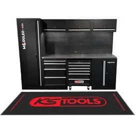 KS Tools KS-Tools Werkbank 866.6000, schwarz, 8-teilig, Werkzeugwagen, Werkzeugschrank & Lochwand, 264 x 196 x 50cm