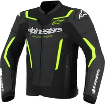 Alpinestars GP Force V2 Airflow, Lederjacke - Schwarz/Neon-Gelb/Weiß / 52