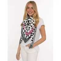 Zwillingsherz Dreieckstuch ZWILLINGSHERZ "Herzen Allover", Damen, pink (grau), Web, Polyester, Modetücher, durchgehendes Herz-Muster mit Schriftzug, glänzende Oberfläche