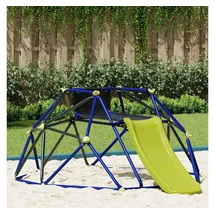 vidaXL Kletter Dome mit Rutsche Blau/Stahl