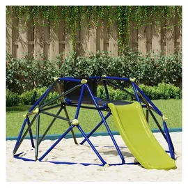 vidaXL Kletter Dome mit Rutsche Blau/Stahl