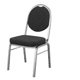 GGM Möbel 12er-Set Bankettstuhl | Schwarz | Stapelbar | Bankettstühle Stapelbar, Saalstühle, Konferenzstuhl