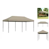 vidaXL Partyzelt Faltbar Pop-Up Taupe 580x292x315 cm