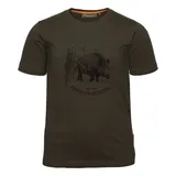 Pinewood T-Shirt Wild Boar, suede brown, 152
