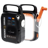 Revolt Kurbel-Dynamo-Powerstation (22,5 Ah) mit 28-Watt-Solarpanel