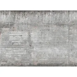 Fototapete LIVING WALLS "Designwalls Concrete Wall", grau, B:3,5m L:2,55m, Vlies, Tapeten, Vlies, Wand, Schräge, Decke