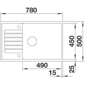 Blanco Zia XL 6 S Compact Einbau reversibel mit Ablauffernbedienung weiß