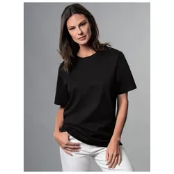 T-Shirt TRIGEMA "TRIGEMA Heavy Oversized T-Shirt", Damen, Gr. S, schwarz, 100% Baumwolle, casual, Halbarm, Shirts