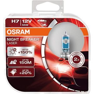 OSRAM Auto-Lampe Night Breaker Laser 64210NL-HCB, H7, 12V, Scheinwerferlampe, 2 Stück