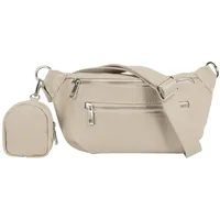 Samantha look Gürteltasche echt Leder, Made in Italy, beige
