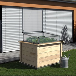 KGT Frühbeet Aufsatz für Hochbeet "Woody 130",,1,23 x 0,91 x 0,31 m (B x T x H)