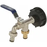 Kerbl Anschlusshahn für IBC-Container 1/2 Zoll silber