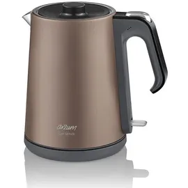 Arzum AR3080 Teebecher Teemaschine, Edelstahl, Wasserkocher 1,8l Braun