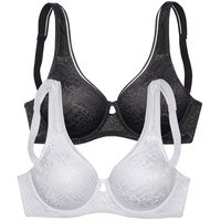 PETITE FLEUR Minimizer-BH Damen weiß+schwarz Gr.75E