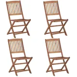 vidaXL Gartenstuhl 48,5 x 57 x 91 cm akazie/braun 4 St. klappbar 46340