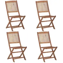 vidaXL Gartenstuhl 48,5 x 57 x 91 cm akazie/braun 4 St. klappbar 46340