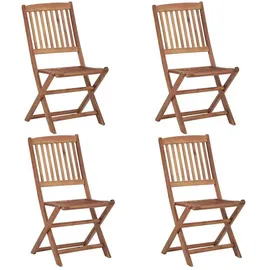 vidaXL Gartenstuhl 48,5 x 57 x 91 cm akazie/braun 4 St. klappbar 46340