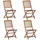 vidaXL Gartenstuhl 48,5 x 57 x 91 cm akazie/braun 4 St. klappbar 46340
