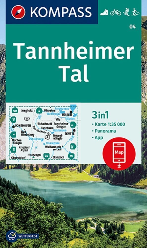 Kompass Wanderkarte 04 Tannheimer Tal 1:35.000  Karte (im Sinne von Landkarte)