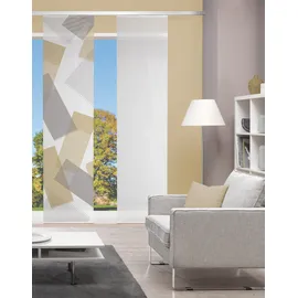 Vision "NAYAH" Gr. 1, gold (goldfarben), B:60cm H:260cm, Polyester, Gardinen, SCHIEBEVORHANG, BAMBUS, DIGITALDRUCK