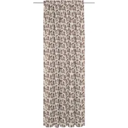 Vorhang ADAM "Good old days" Gr. 3, rot (natur, dunkelrot), B:142cm H:225cm, Jacquard, Baumwolle, Gardinen, nachhaltig aus Bio-Baumwolle