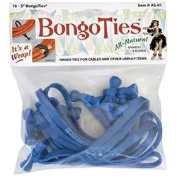 Bongo-Krawatten Ganz-Blau 10 Stk.