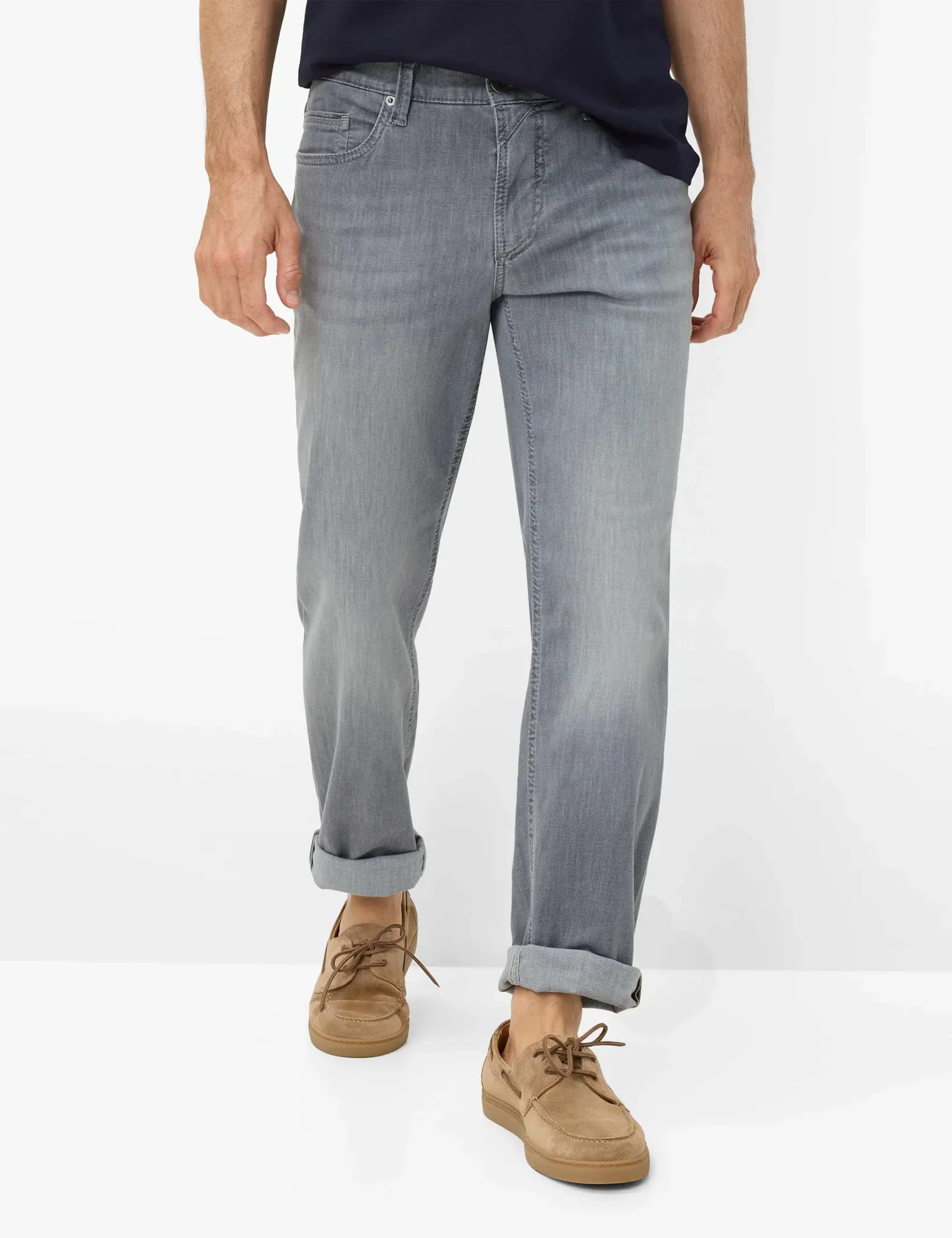 Eurex by Brax Herren Five-Pocket-Hose Style LUKE GREY, denim grau, Gr. 62