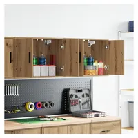 VidaXL Garagen-Wandschränke 2 Stk. Artisan-Eiche Holzwerkstoff - Vidaxl