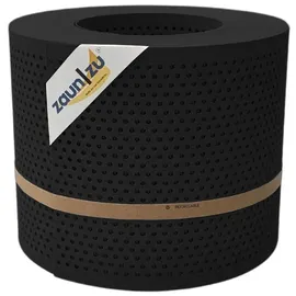 zaunzu® Sichtschutzstreifen 20 Prozent Lochmuster 26 m schwarz PP