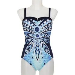 SUNMARIN Damen Badeanzug Badeanzug, blau, 40B