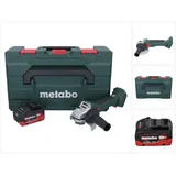 Metabo W 18 L BL 9-125 Akku Winkelschleifer 18 V 125 mm Brushless + 1x Akku 8,0 Ah + metaBOX - ohne Ladegerät