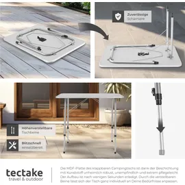 Tectake Klapptisch grau (402173)