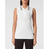 Plein Sport Damen, Polo SCRATCH, weiß S