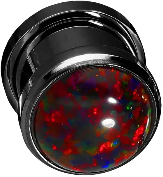 Chirurgenstahl Plug SYNTHETISCHER OPAL