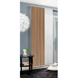 Schiebegardine HOME WOHNIDEEN "PANILO" Gr. 1, braun, B:60cm H:245cm, Polyester, Gardinen, Schiebewand Seidenoptik, Digitaldruck